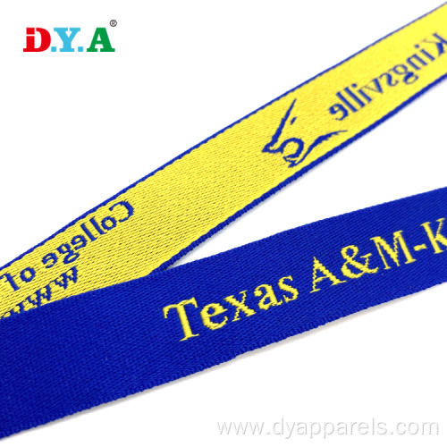 polyester jacquard webbing 1.5 cm blue yellow webbing